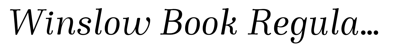 Winslow Book Regular Italic